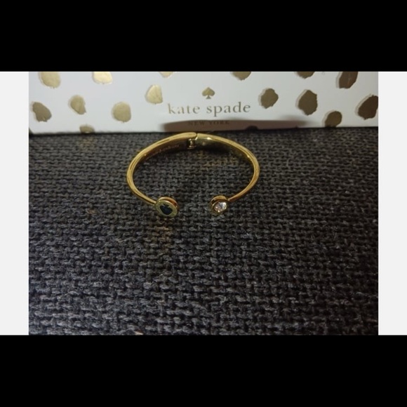 Spot The Spade Open Hinge Bangle katespade authentic #869 - Picture 9 of 12